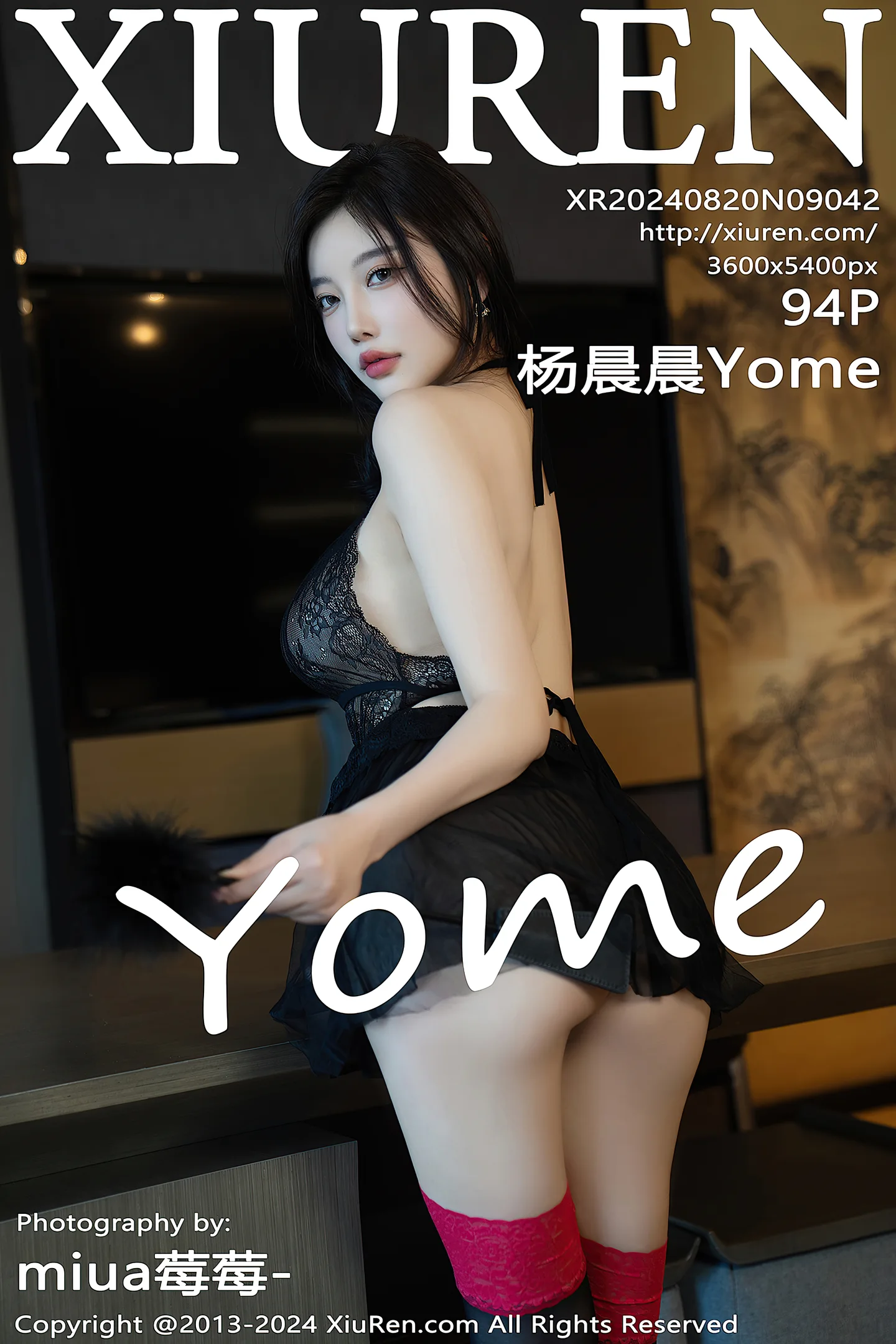 [XiuRen秀人网]No.9042_女神杨晨晨Yome性感粉红露肩连衣短裙半撩秀翘臀美腿诱惑写真94P-秀人网 - XiuRen.Space